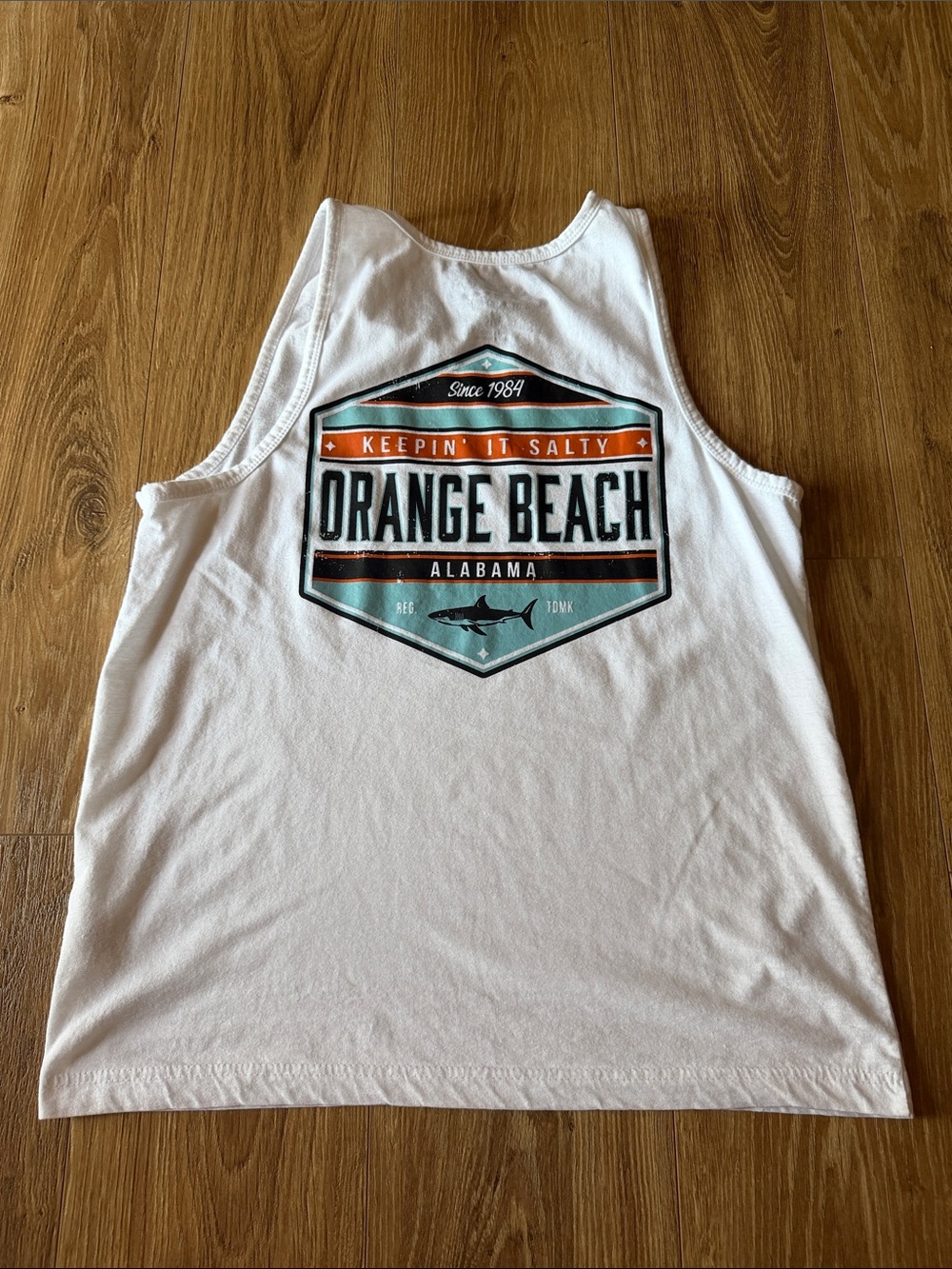 Vintage Orange Beach tank